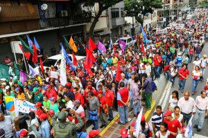 La marea roja ecosocialista se movilizó hasta Miraflores. (Foto / harrison Ruíz)